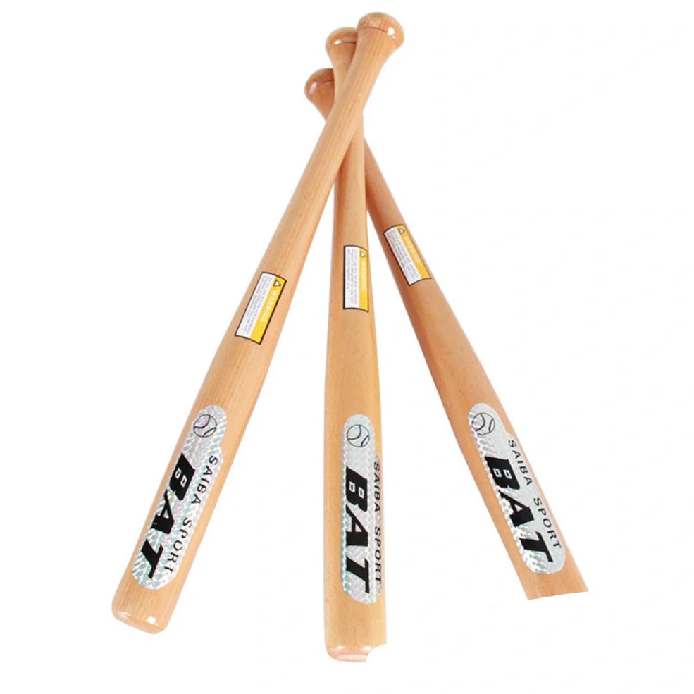 54cm mahogany wooden baseball bat with 5.2cm head diameter and shiny wood colour finish for training