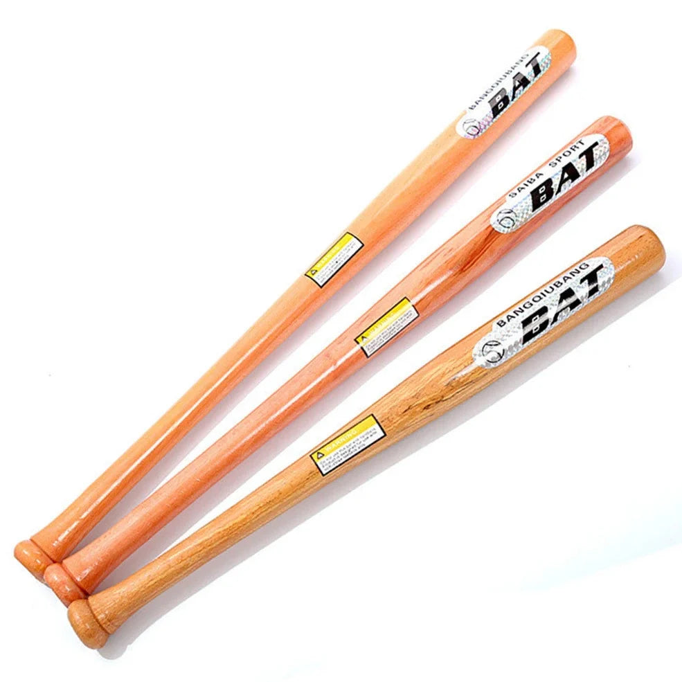 54cm mahogany wooden baseball bat with 5.2cm head diameter and shiny wood colour finish for training