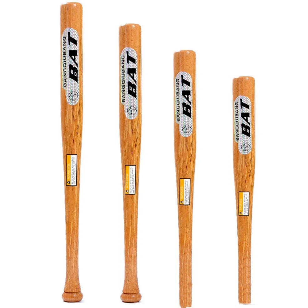 54cm mahogany wooden baseball bat with 5.2cm head diameter and shiny wood colour finish for training