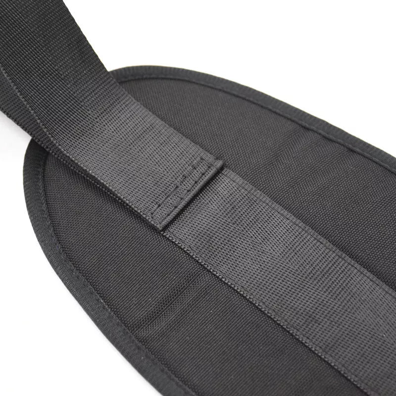 Easy Buckle Yoga Stretcher in black, compact and lightweight for fitness anywhere