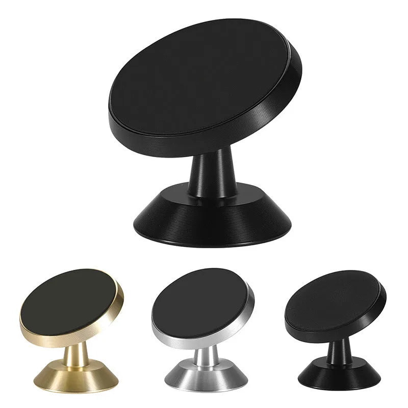 Universal magnetic car phone holder in black silver or gold for Apple Samsung Huawei Xiaomi smartphones