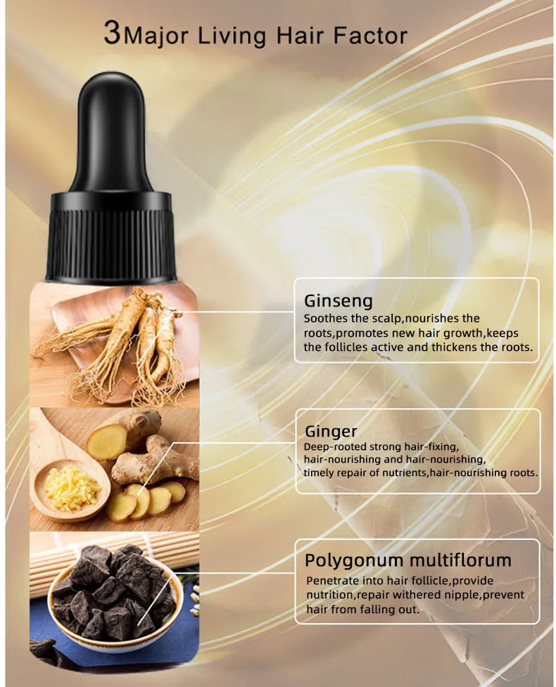 30ml hair growth oil bottle for scalp nourishment, hair strengthening, and hair loss prevention