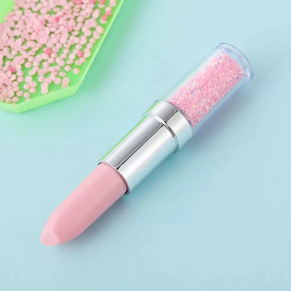 5D diamond painting point drill pen tool in green, pink, and purple colour options