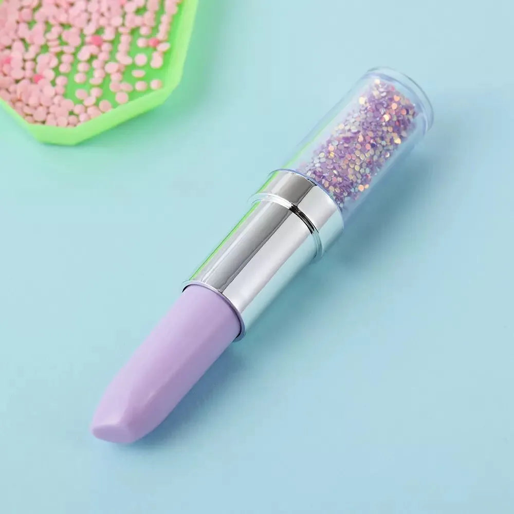 5D diamond painting point drill pen tool in green, pink, and purple colour options