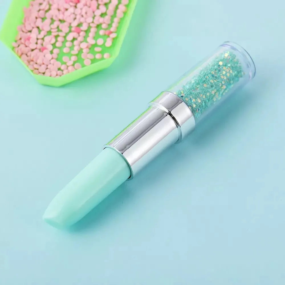 5D diamond painting point drill pen tool in green, pink, and purple colour options