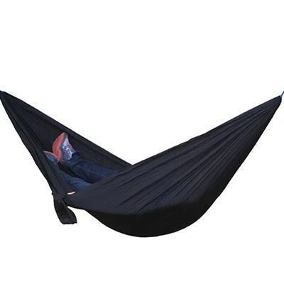Durable and lightweight parachute hammock in various outdoor-friendly color options