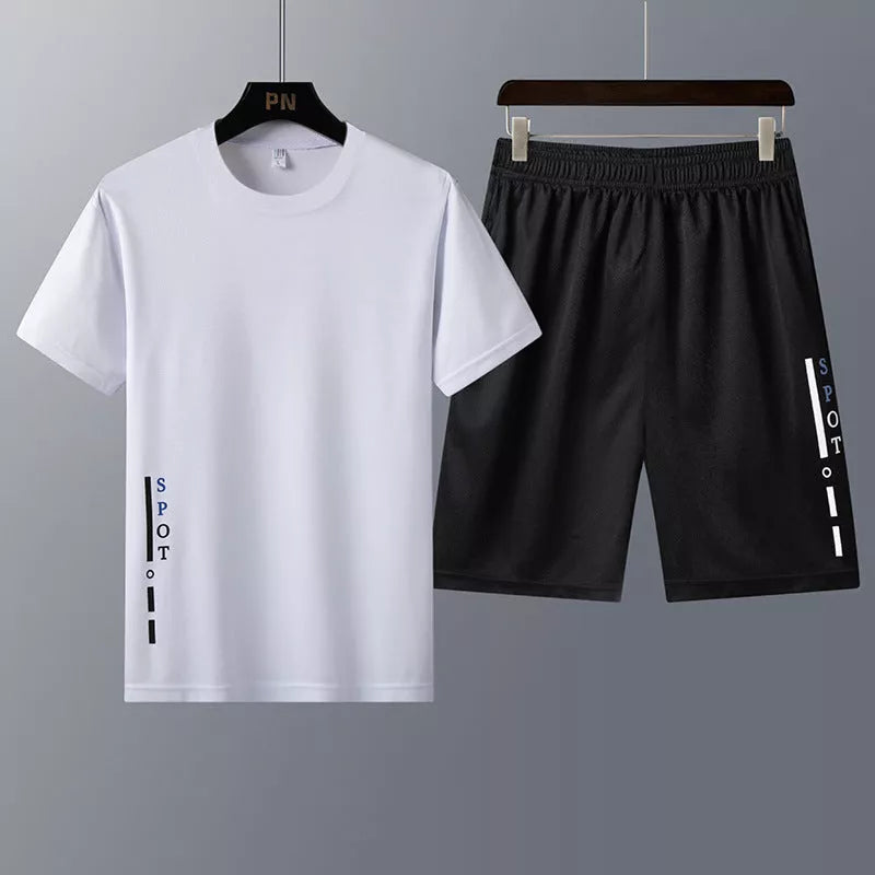 Korean style short-sleeved T-shirt and shorts sportswear set in multiple colors