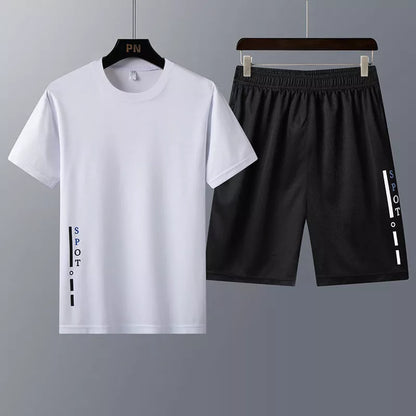 Korean style short-sleeved T-shirt and shorts sportswear set in multiple colors