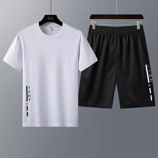 Korean style short-sleeved T-shirt and shorts sportswear set in multiple colors