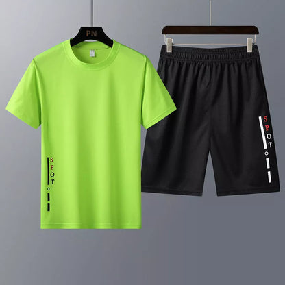 Korean style short-sleeved T-shirt and shorts sportswear set in multiple colors