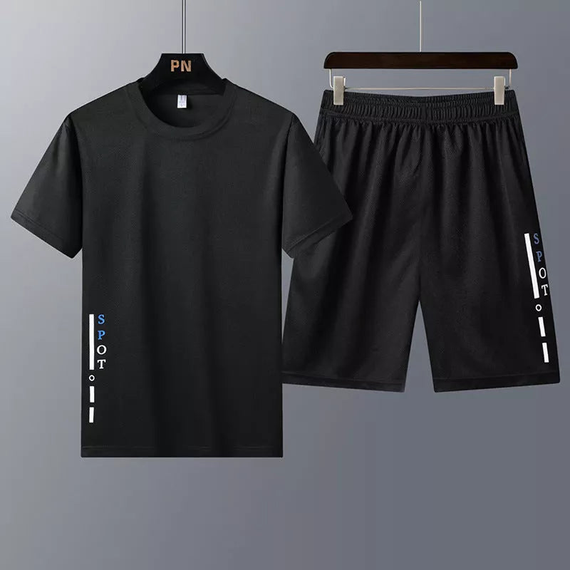Korean style short-sleeved T-shirt and shorts sportswear set in multiple colors