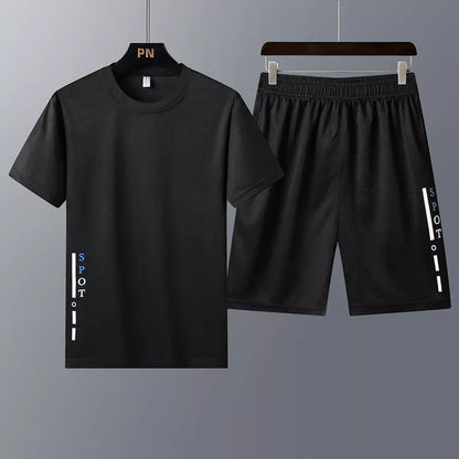 Korean style short-sleeved T-shirt and shorts sportswear set in multiple colors