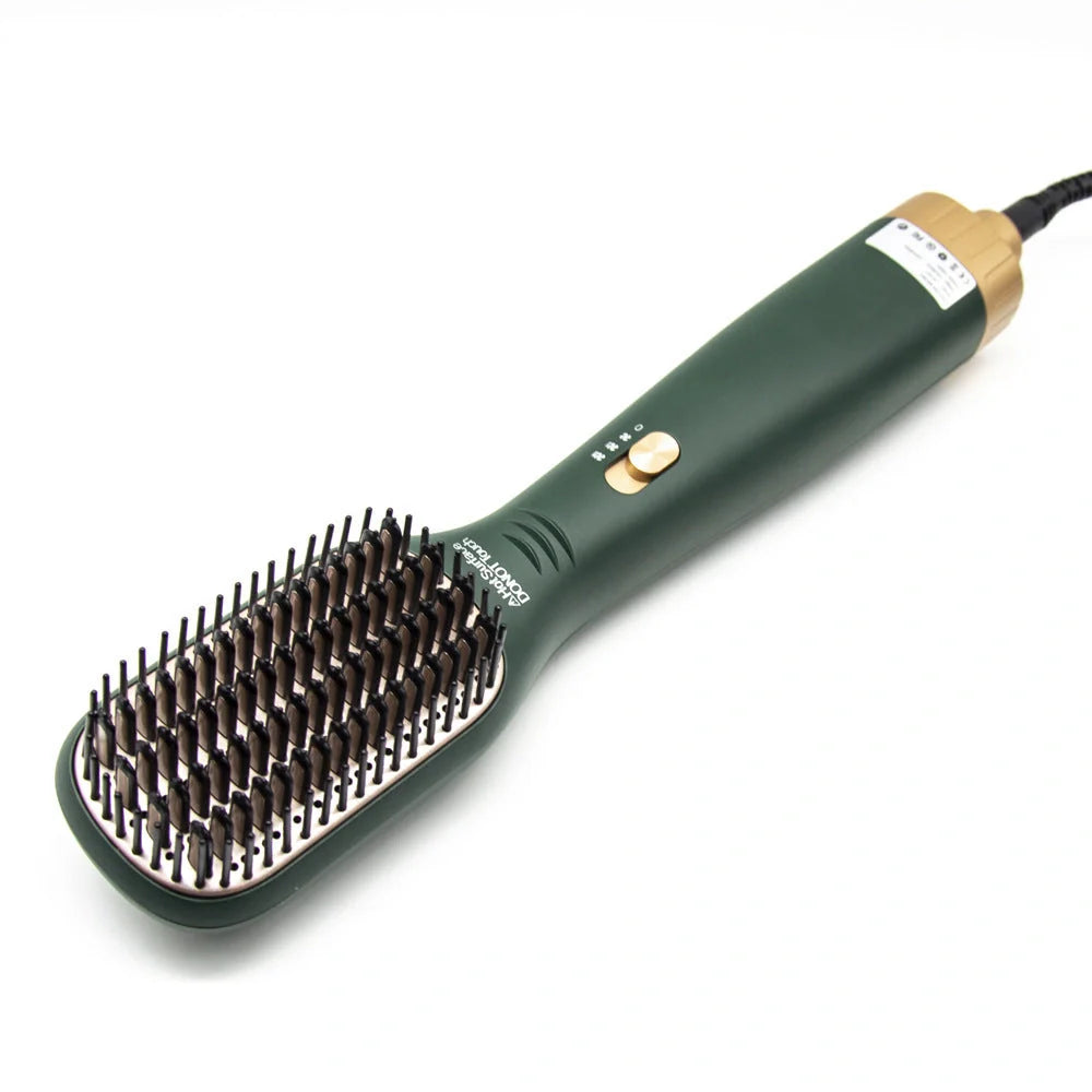 Hot Air Comb with negative ion technology for straight and curly hair styling