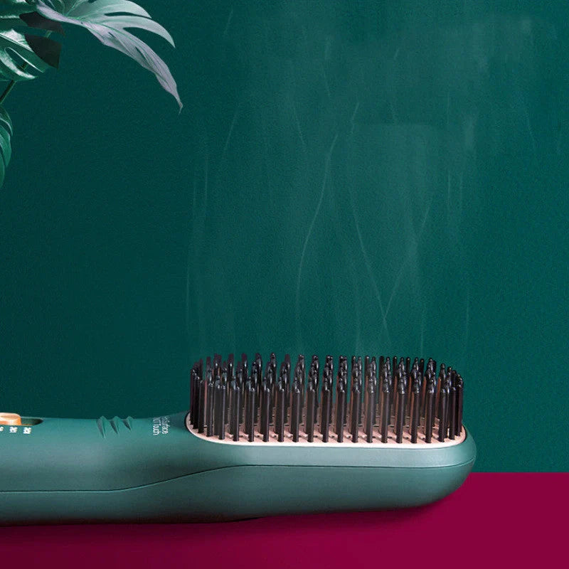 Hot Air Comb with negative ion technology for straight and curly hair styling
