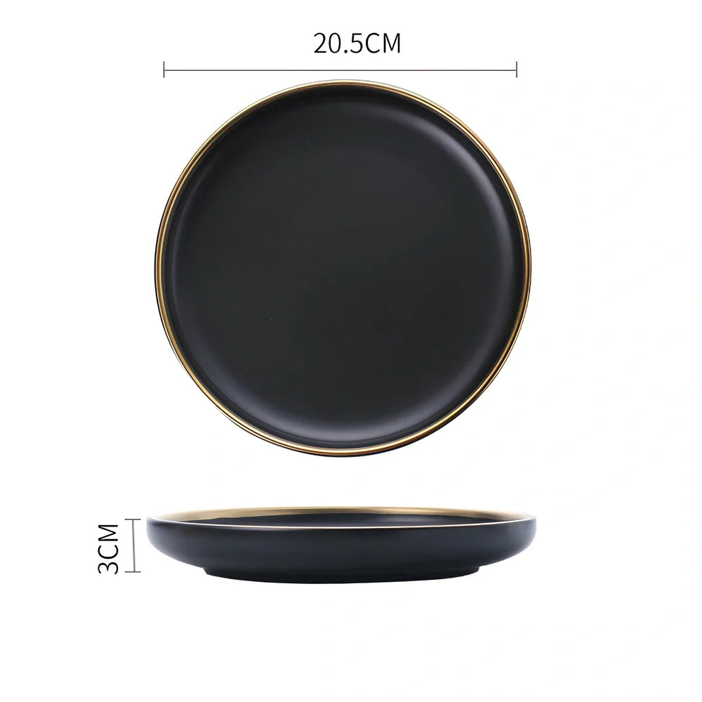 White bone china dinnerware set with 45% bone meal, 7 pieces from 3.5-inch to 10-inch plates