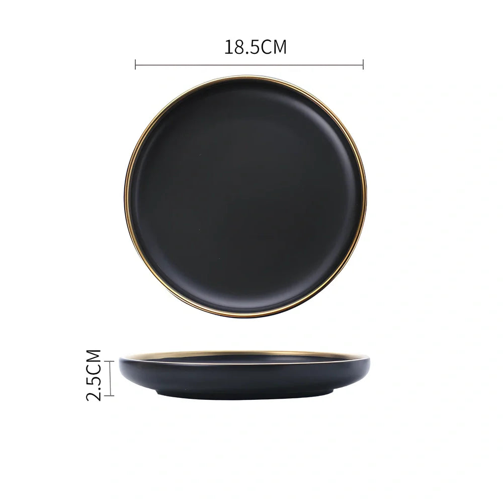 White bone china dinnerware set with 45% bone meal, 7 pieces from 3.5-inch to 10-inch plates