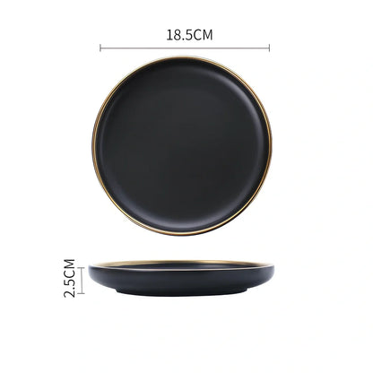 White bone china dinnerware set with 45% bone meal, 7 pieces from 3.5-inch to 10-inch plates