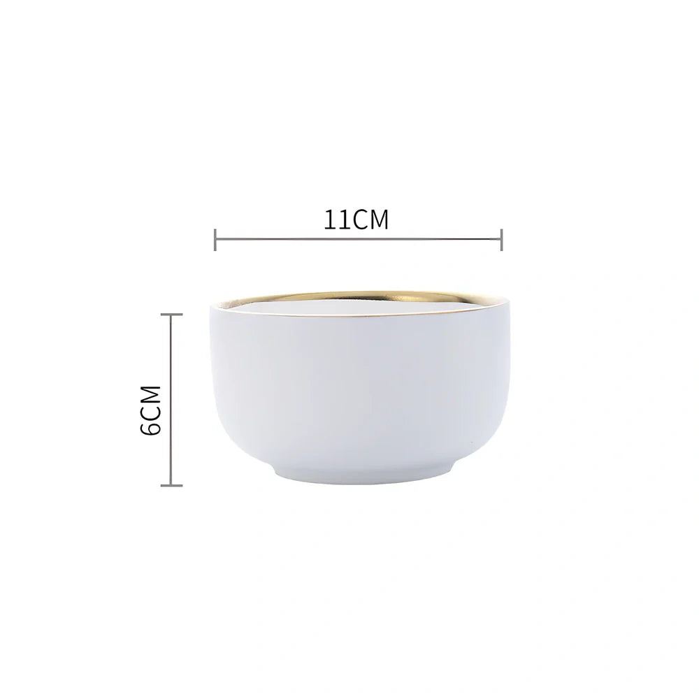 White bone china dinnerware set with 45% bone meal, 7 pieces from 3.5-inch to 10-inch plates