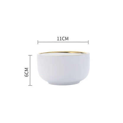 White bone china dinnerware set with 45% bone meal, 7 pieces from 3.5-inch to 10-inch plates