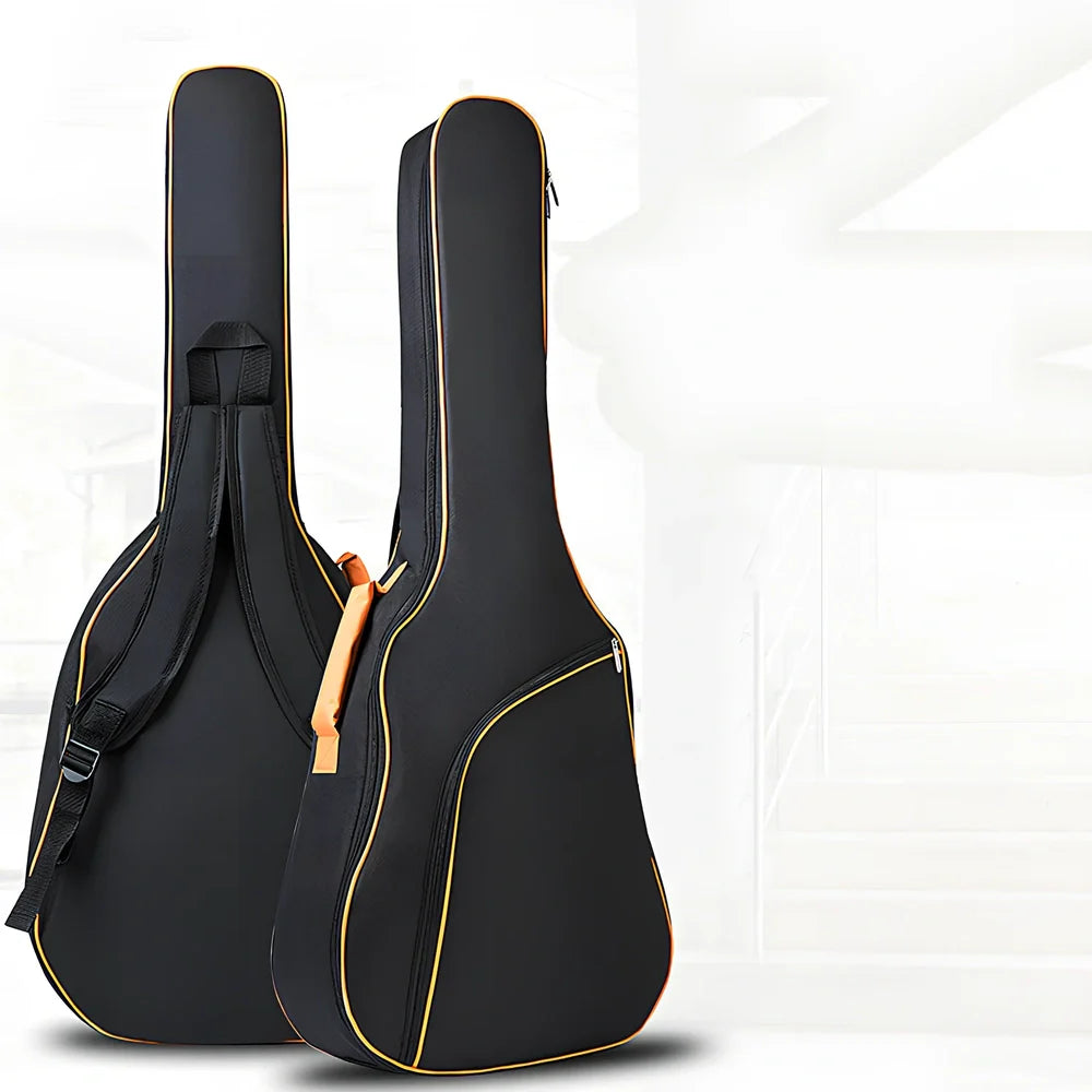 Universal A3 acoustic guitar bag with orange waterproof Oxford cloth and double shoulder straps