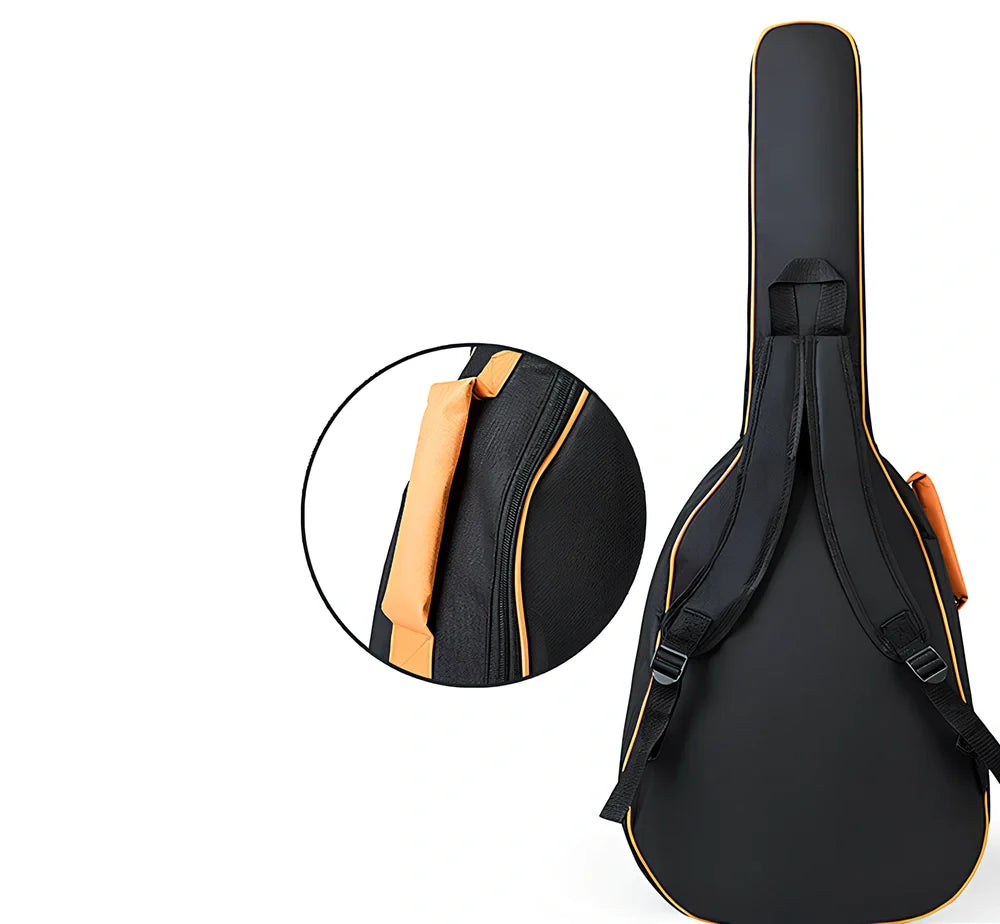 Universal A3 acoustic guitar bag with orange waterproof Oxford cloth and double shoulder straps