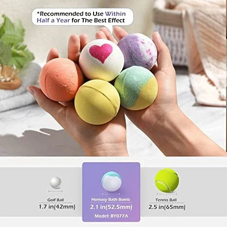 14-piece fragrant bath bombs gift box with shea butter and essential minerals for a spa-like bath experience