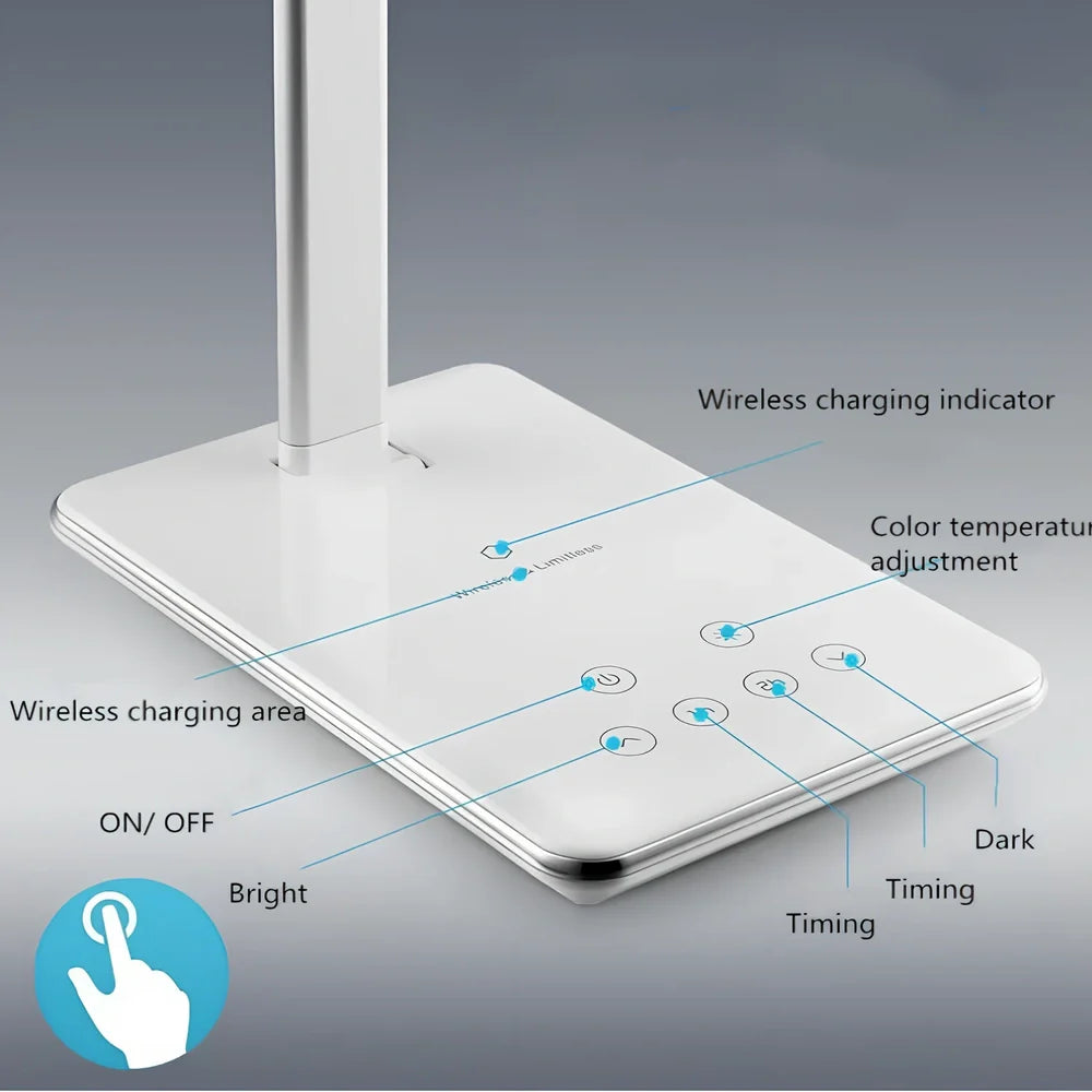 Huawei Apple wireless charging desk lamp folded to 18cm with touch controls and adjustable colour temperature settings