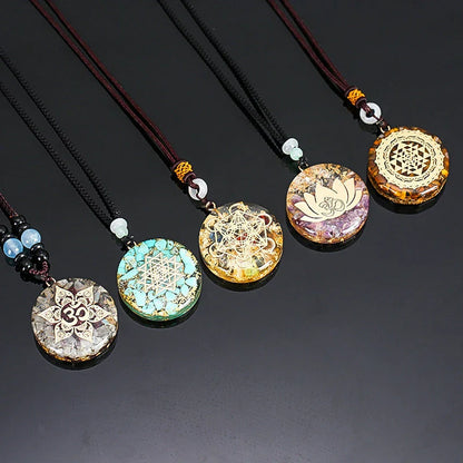Chakra-Balancing Crushed Turquoise Pendant Necklace - Uplifting Energy Booster for Meditation and Mindfulness