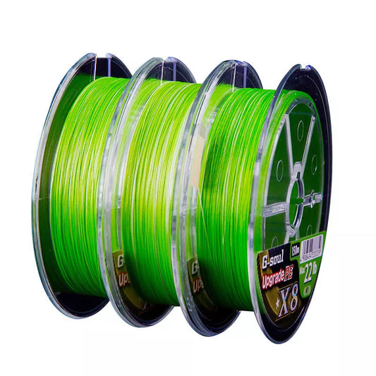 YGK PE Line 8 Series Fishing Line with fluorescent color for enhanced visibility