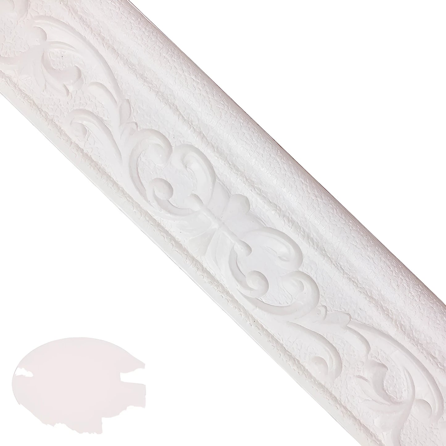 Self-adhesive waistline decorative border skirting line with grid pattern in living room setting showing anti-fouling anti-mildew properties