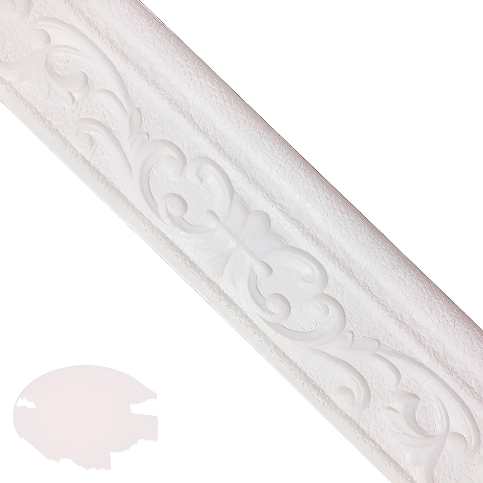 Self-adhesive waistline decorative border skirting line with grid pattern in living room setting showing anti-fouling anti-mildew properties