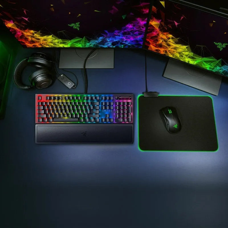 Razer BlackWidow V3 Mechanical Keyboard 104 Keys Wired USB Waterproof Backlight Green Yellow Pink Crystal Green Axis Black Gaming Keyboard