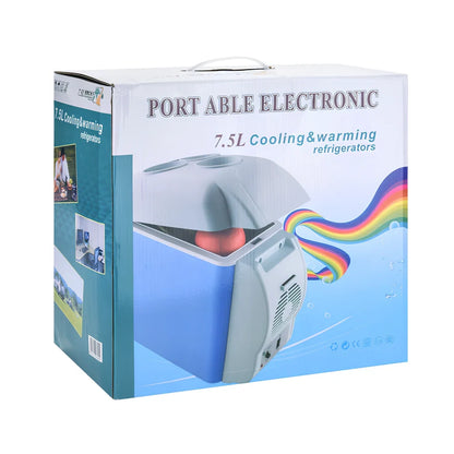 7.5-litre car refrigerator with ABS construction for 12V vehicle power with cooling and heating functions