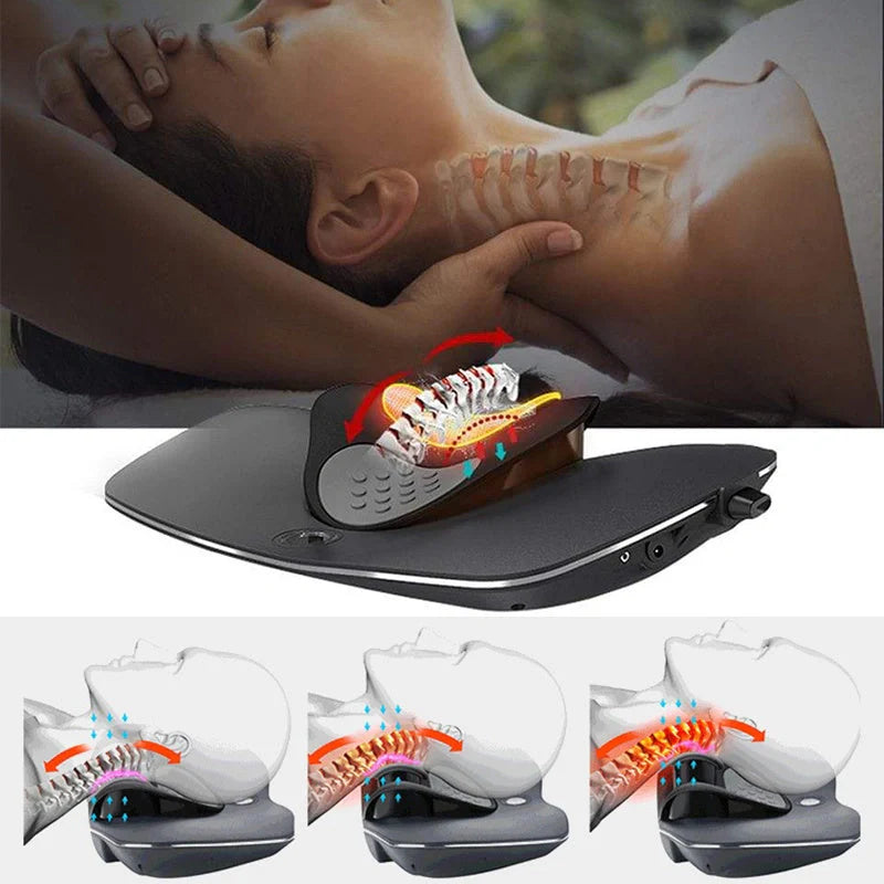 Electric neck massager with adjustable strength for pain relief, portable design