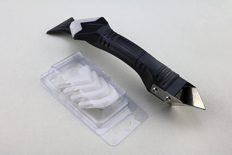 3 in 1 silicone removal and caulking tool kit with 8 pieces for professional sealing tasks