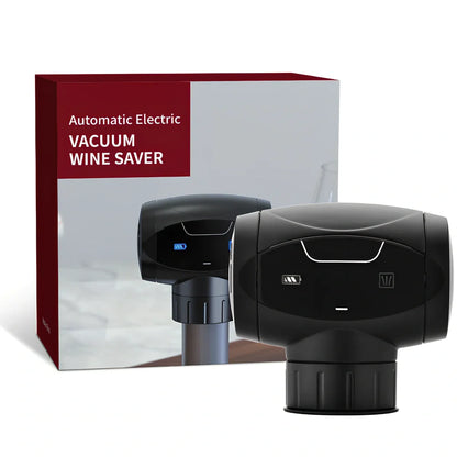 Black electric wine stopper with vacuum preservation technology for bottle freshness