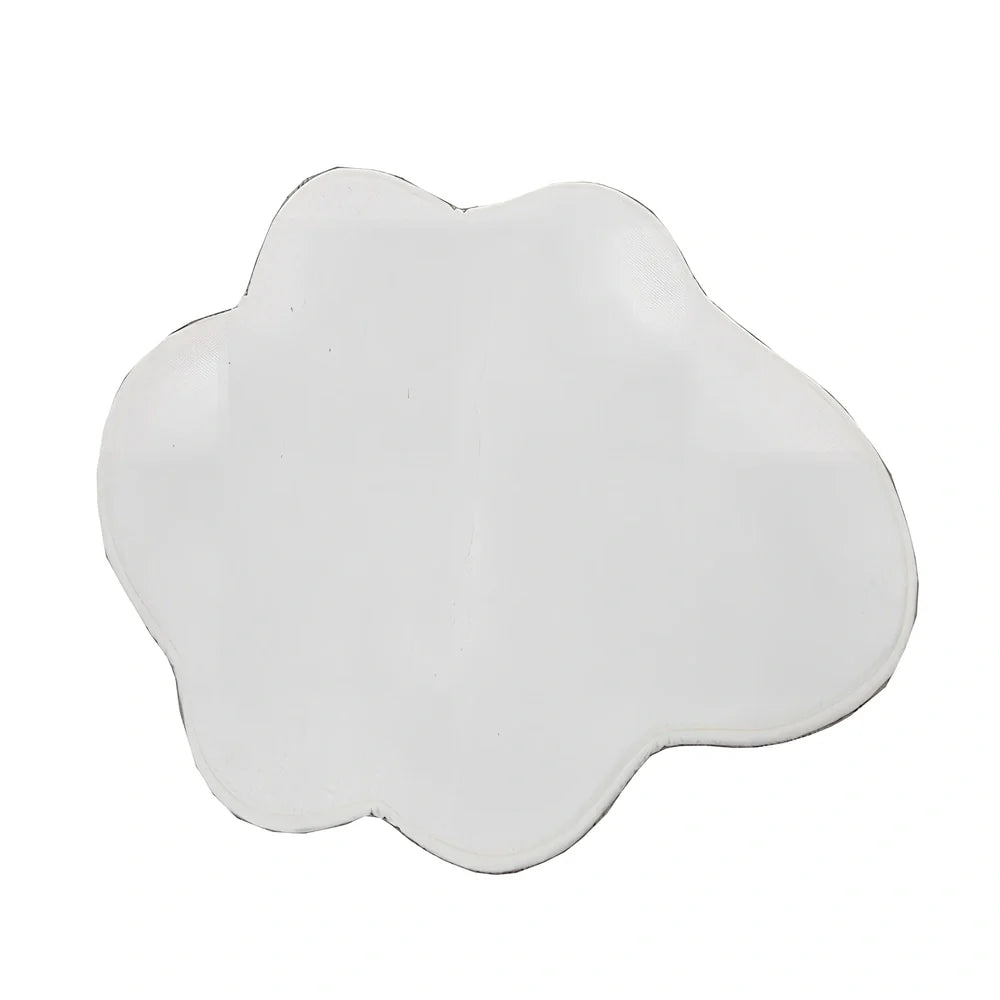 White cloud floor mat in blue colour measuring 80x120cm with plain pattern design