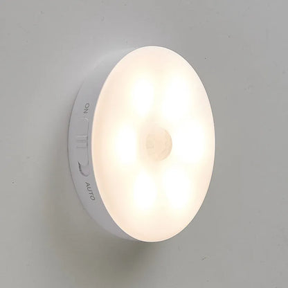Wireless body sensing lights with motion detection for hallway and cabinet illumination