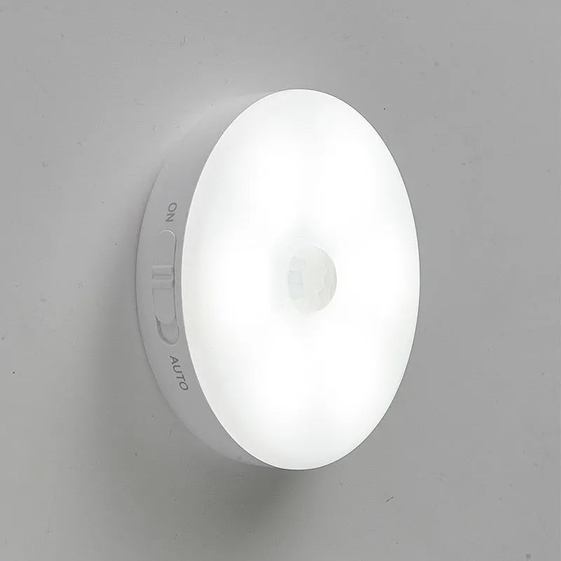 Wireless body sensing lights with motion detection for hallway and cabinet illumination