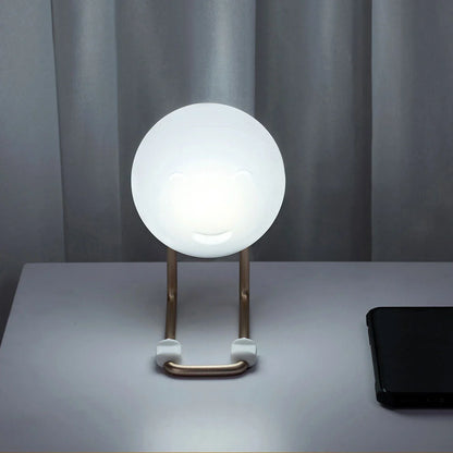 D20 Silicone Nightlight in elegant white with wireless charging feature