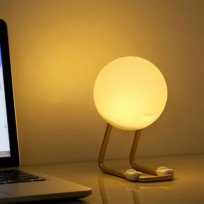D20 Silicone Nightlight in elegant white with wireless charging feature