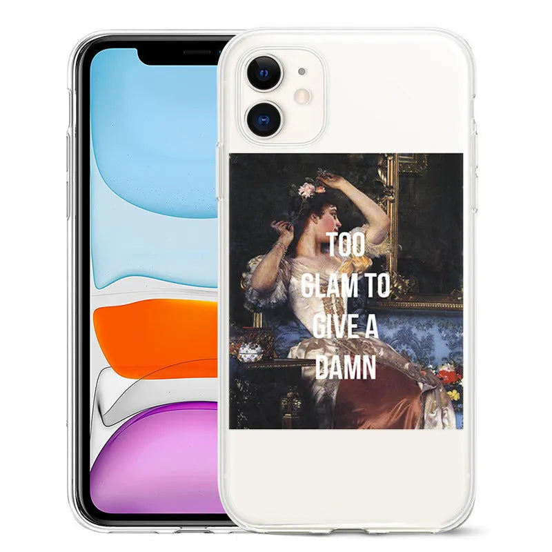 Van Gogh starry night art design on a flexible TPU phone case for iPhone models.