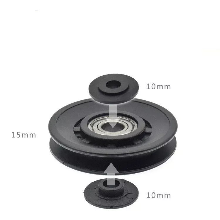 Stainless steel fitness pulley with U over line for smooth operation