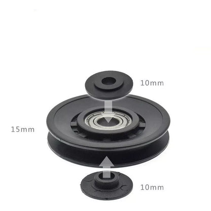 Stainless steel fitness pulley with U over line for smooth operation