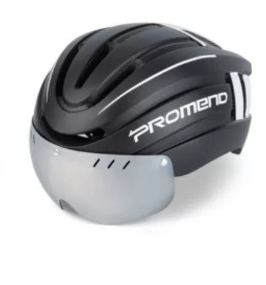 Mountain bike helmet with LED warning light and ventilation system