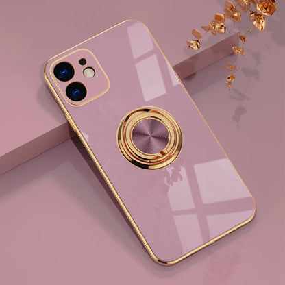 Electroplating magnetic iPhone case for car dashboard mounting in multiple colour options
