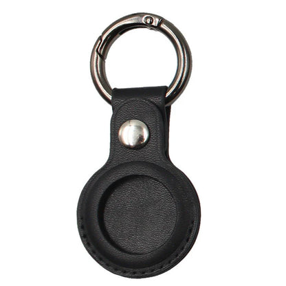 Apple-Compatible AirTags Leather Keychain Protective Case in multiple color options