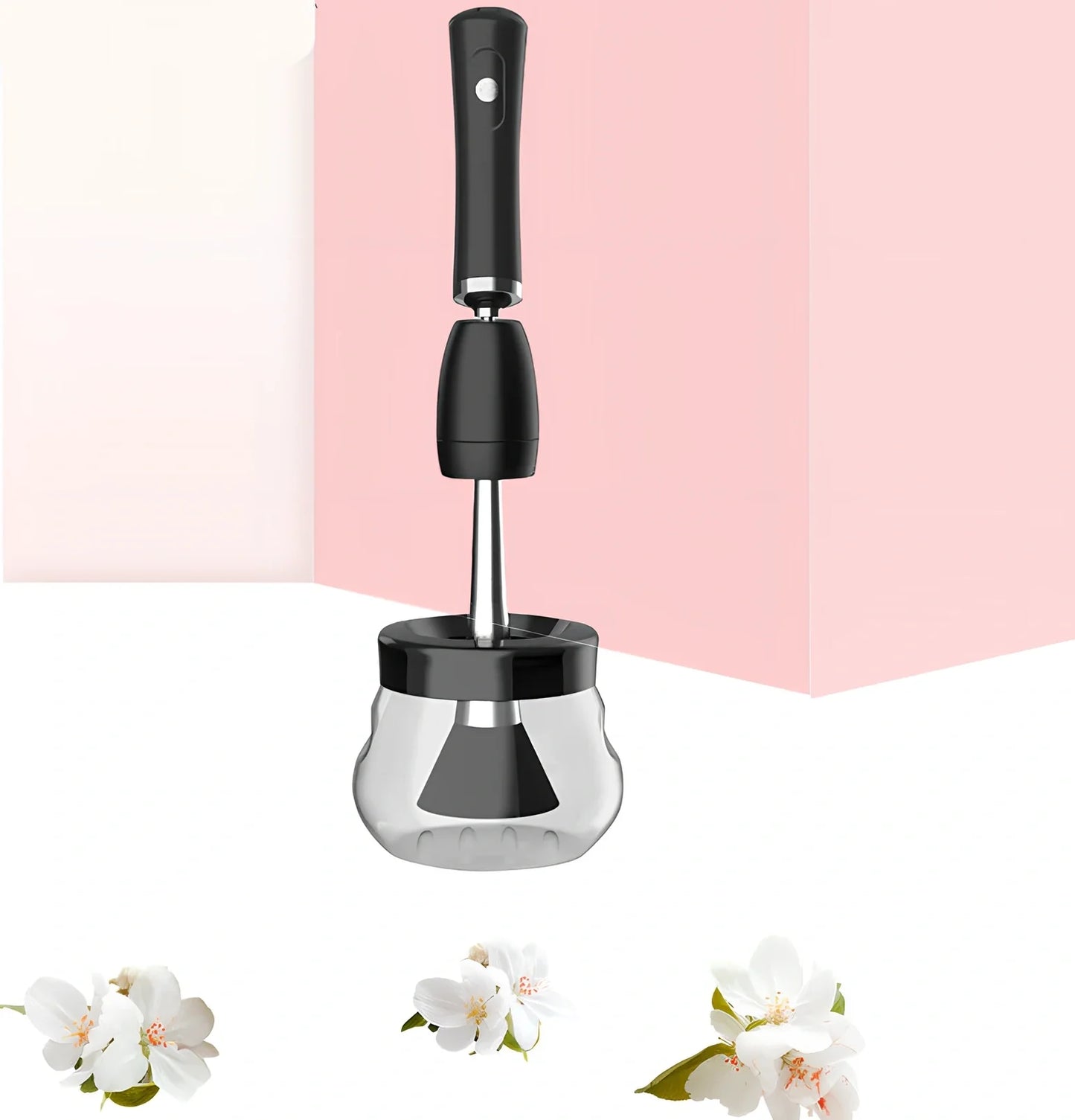 Makeup brush cleaning machine electric scrubber with 3cm silicone head and 9cm total length