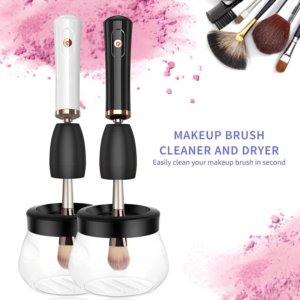 Makeup brush cleaning machine electric scrubber with 3cm silicone head and 9cm total length
