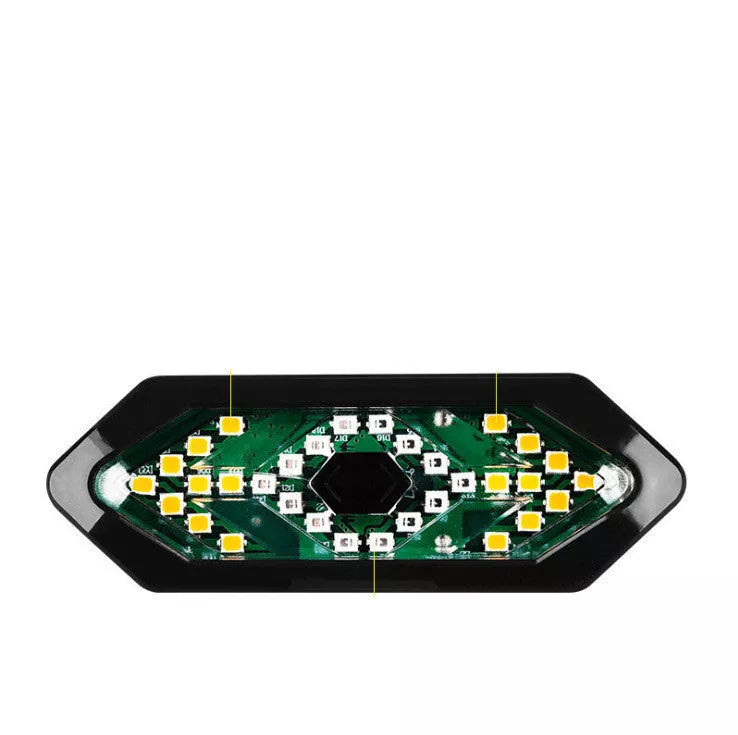 Smart remote control bike taillight with LED turn signal and horn, waterproof design